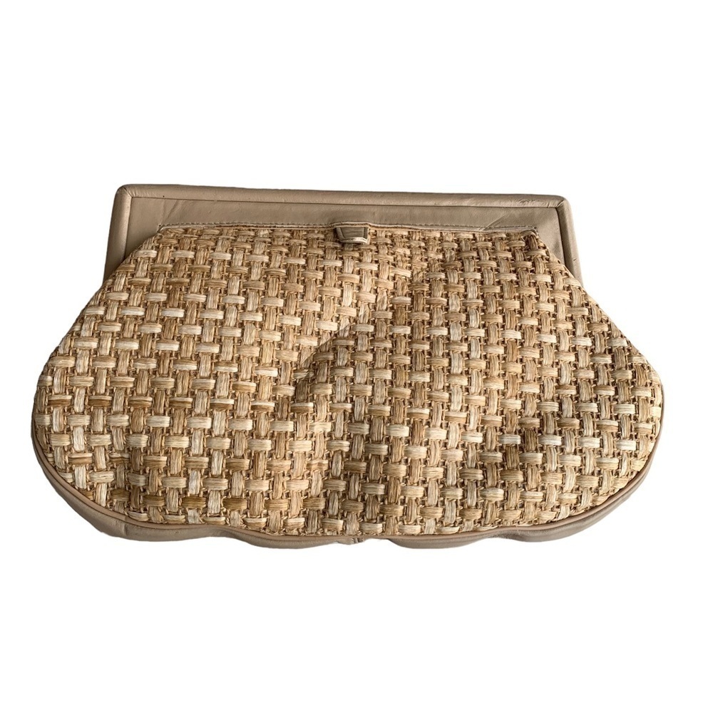 Vintage Etienne Aigner Straw Woven Rattan Shoulder Handbag Purse - Picture 8 of 9